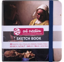 Talens Art Creation cahier de croquis La laitière, 140 g/m², ft 12 x 12 cm, 80 feuilles