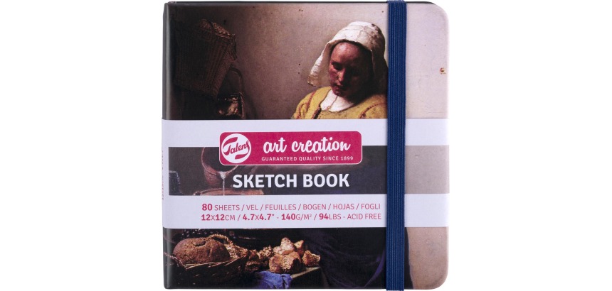 Talens Art Creation sketchbook The Milkmaid, 140 g/m², size 12 x 12 cm, 80 sheets