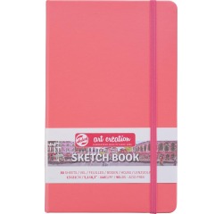 Talens Art Creation sketchbook, coral red, 13 x 21 cm