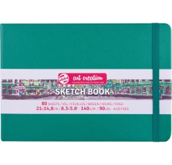 Talens Art Creation carnet de croquis, vert forêt, ft 21 x 15 cm