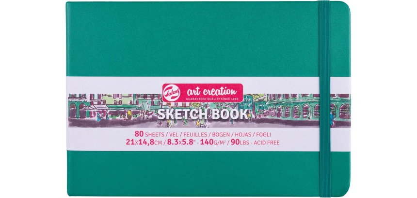 Talens Art Creation sketchbook, forest green, 21 x 15 cm