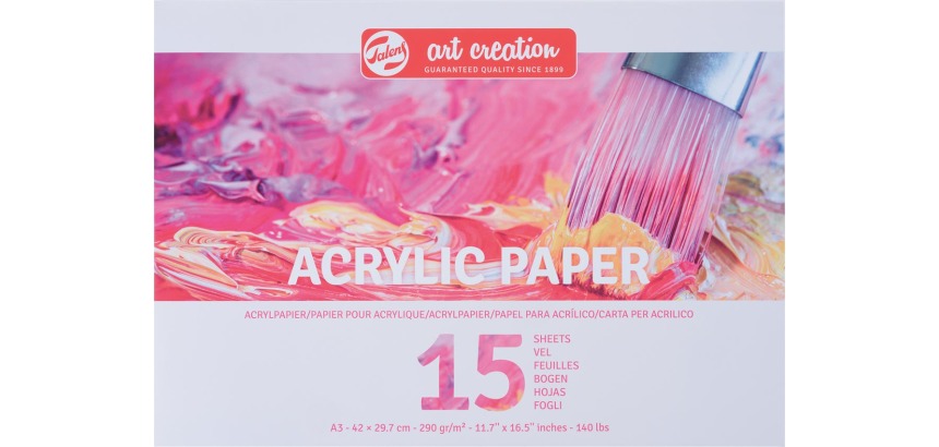 Talens Art Creation acrylic paper, 290 g, size A3, block of 15 sheets