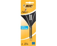 Bic recharge pour stylo bille 4 Colours Medium, blister de 2 pièces, noir