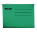 Esselte hanging folders for Classic drawers folio size, center-to-center 365 mm, green