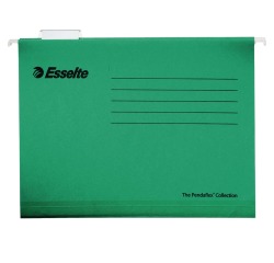 Esselte hanging folders for Classic drawers folio size, center-to-center 365 mm, green