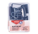 OFFICE products pince foldback, noir, 32 mm, boîte en plastic de 12 pièces