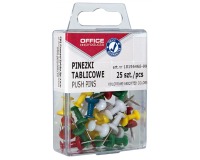 OFFICE products prikbordspelden, geassorteerde kleuren, plastic ophangdoosje van 25 stuks