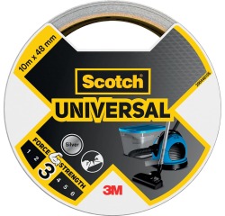 Scotch ducttape Universal, ft 48 mm x 10 m, zilver