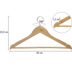 MAUL Mira hangers, wooden, set of 20 pieces
