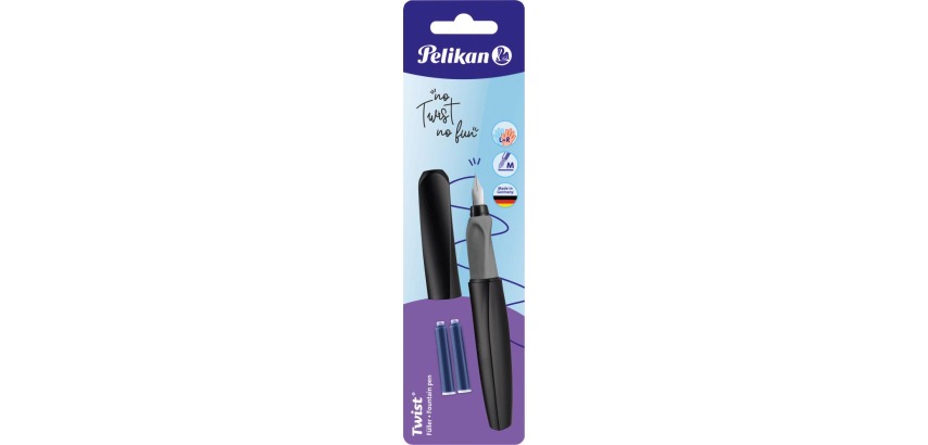 Pelikan Twist fountain pen, blister-packed, black