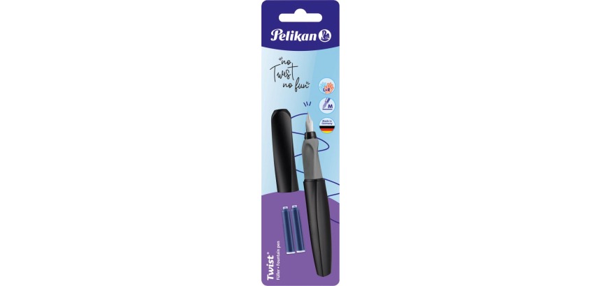 Pelikan Twist Füllfederhalter, im Blister, schwarz