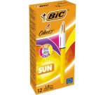Bic 4 Colours Sun ballpoint pen, medium, 4 fashion ink colors, yellow body