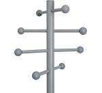 MAUL porte-manteau Saphir Lite, en métal, hauteur 171 cm, 8 patères, gris RAL7001