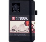 Carnet de croquis Sakura 90x140mm 140g 80 feuilles blanches noir