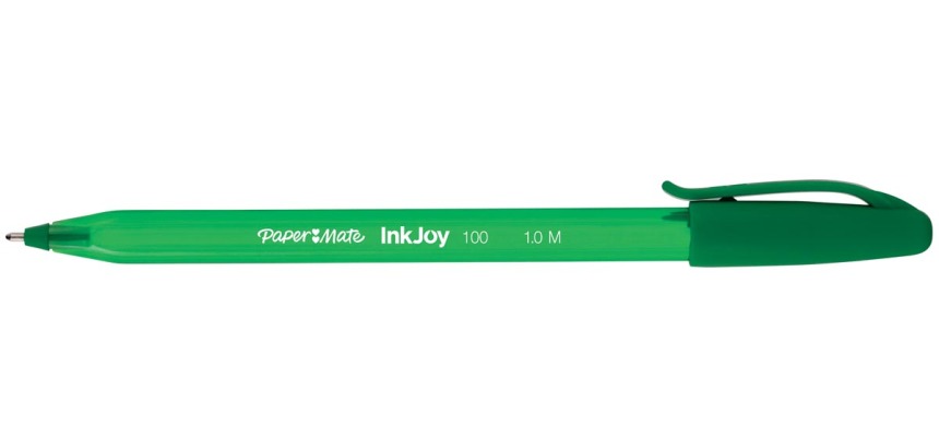 Paper Mate balpen InkJoy 100 met dop, groen