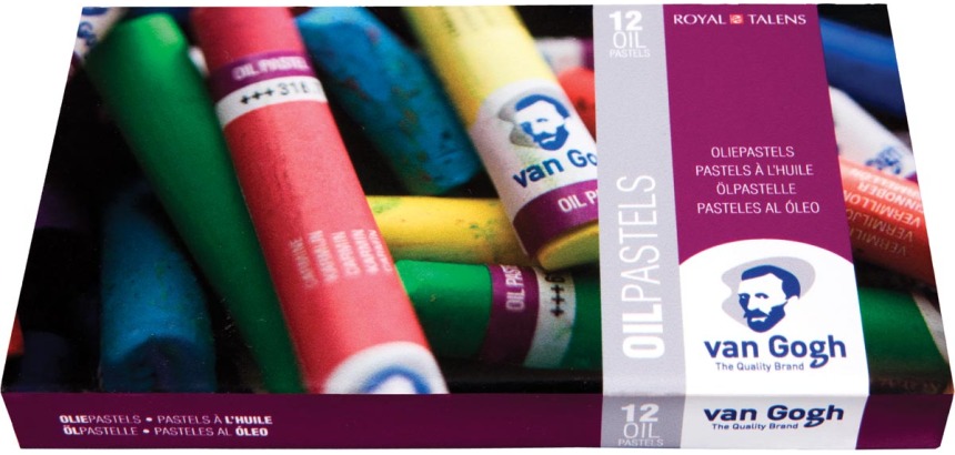 Van Gogh pastel à l'huile set de début, boîte de 12 pastels