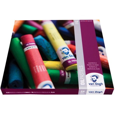 Van Gogh oliepastel basisset, doos met 24 pastels