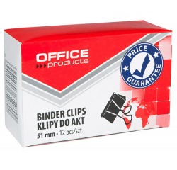 OFFICE products pince foldback, noir, 51 mm, boîte de 12 pièces