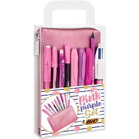 Bic Pink & Purple set d'écriture 8 pièces