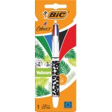 Bic Colours Velours 4-kleurenbalpen, medium, klassieke inktkleuren, verschillende motieven, op blister