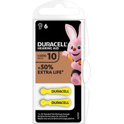 Duracell pile auditive DA10, blister de 6 pièces