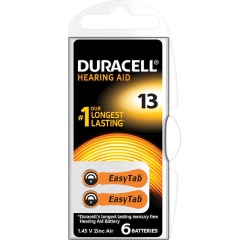 Duracell Hearing Batteries DA13 Ø7.9mm 310mAh 6 pieces
