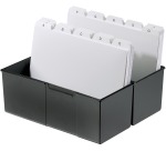 Boîte à fiches Han Large A5 plastique noir