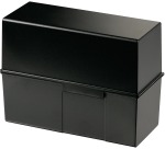 Boîte à fiches Han Large A5 plastique noir