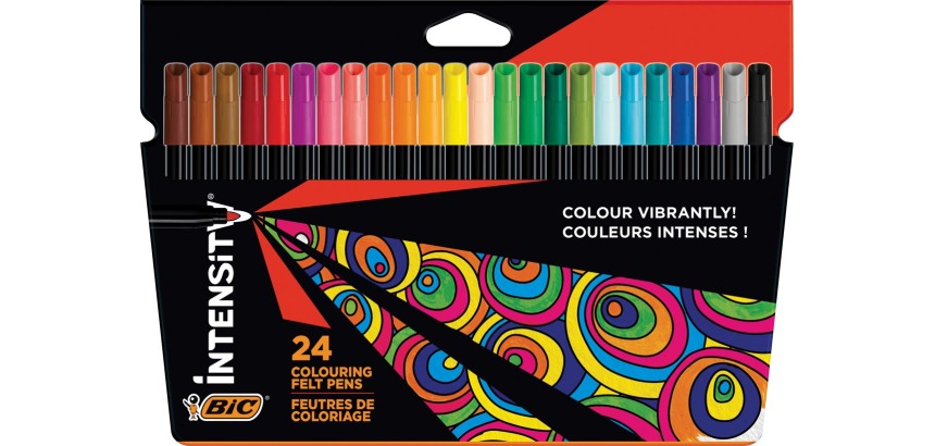 Bic feutre Intensity Up, étui cartonné de 24 pièces