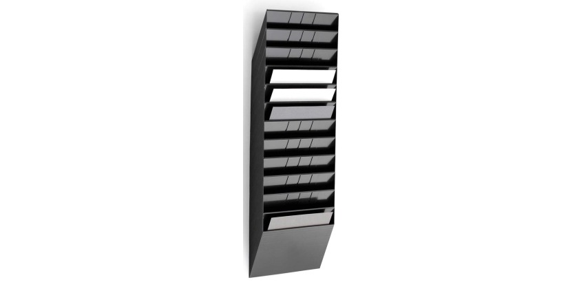 Durable Flexiboxx Brochure Holder 12 A4 Landscape Black