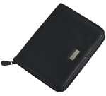 Rillstab Excellent Luxury A5 Black Imitation Leather Conference Folder