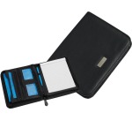 Rillstab Excellent Luxury A5 Black Imitation Leather Conference Folder