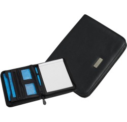 Rillstab Excellent Luxury A5 Black Imitation Leather Conference Folder