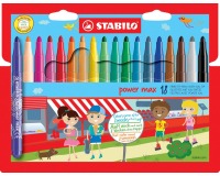STABILO power max viltstift, etui van 18 stuks in geassorteerde kleuren