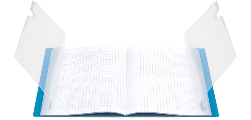 Clairefontaine notebook Koverbook for A4+, 96 pages, PP cover, lined, transparent