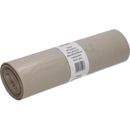 Deiss sac à ordures, ft 65 + 50 x 135 cm, transparent, LDPE, rouleau de 10 pièces