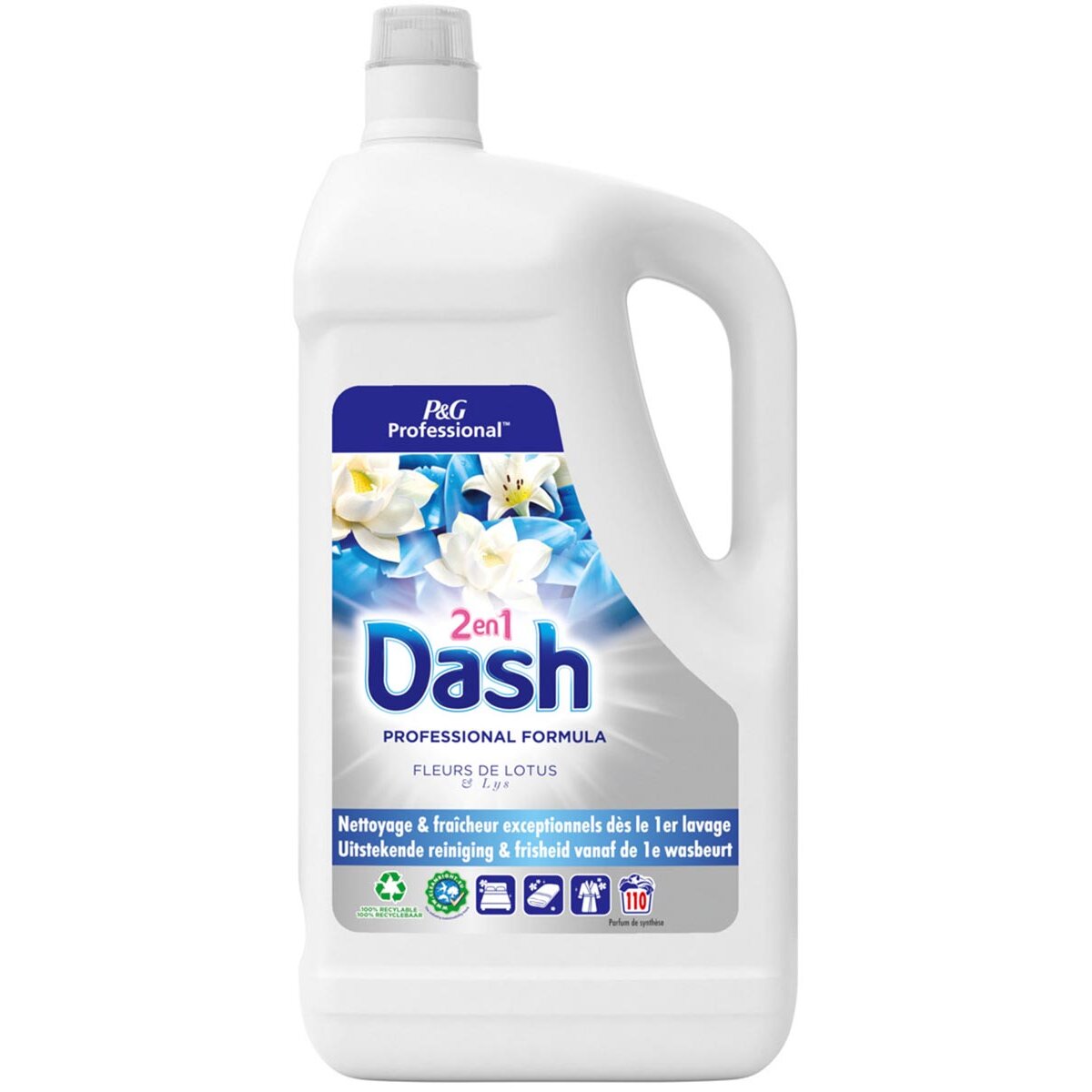 Lessive liquide Dash Professional 2 en 1, 110 lavages - Lessive liquide