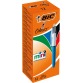 Bic 4 Colours Mini stylo bille 4 couleurs, moyen, 4 couleurs d'encre classique, corps bleu