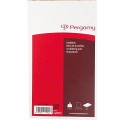 Pergamy bloc de brouillon, ft 11,5 x 19,8 cm, 200 feuilles, uni