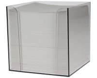 Cube-mémo en PP,  feuillets blancs