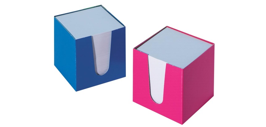 Würfel-Notizblock weiße Blätter