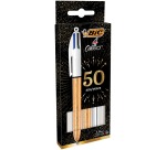 Bic Colours Frozen + Shine 4-kleurenbalpen, medium, klassieke inktkleuren, blister van 3 stuks