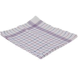 Handdoek, ft 65 x 65 cm, geruit, pak van 6 stuks