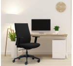 Euroseats chaise de bureau Canillo, dos en tissu