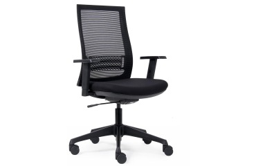Chaise de bureau Euroseats Cannillo dos maille noir