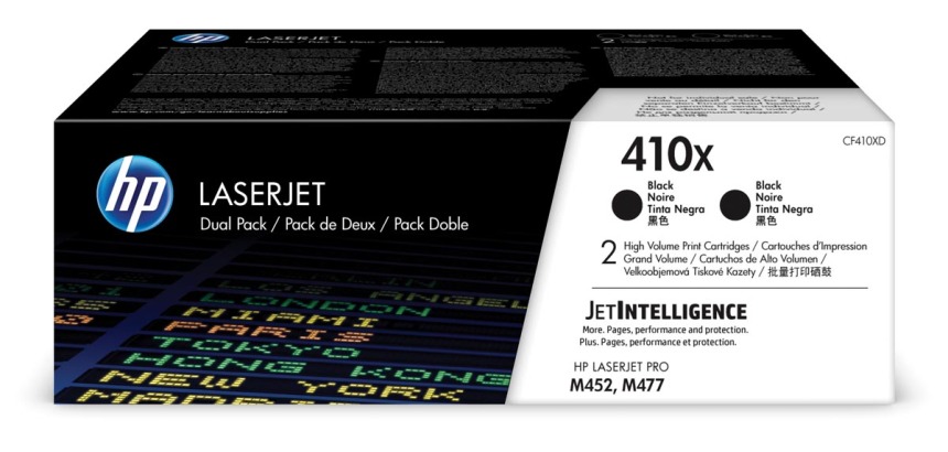 HP 410X Original LaserJet Toner Cartidges Black High Yield 2-pack