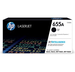 HP toner 655A, 12 500 pages, OEM CF450A, noir