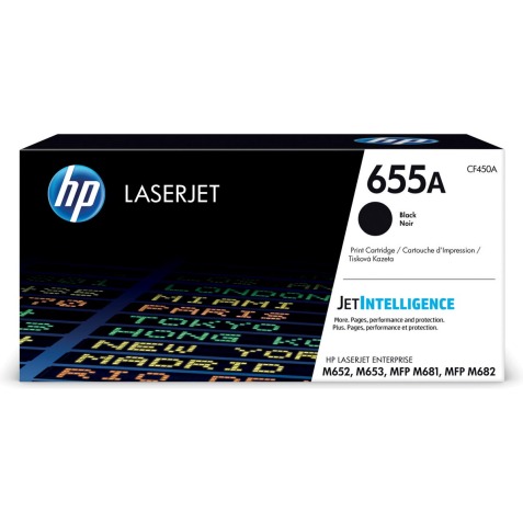 HP 655A - black - original - LaserJet - toner cartridge (CF450A)