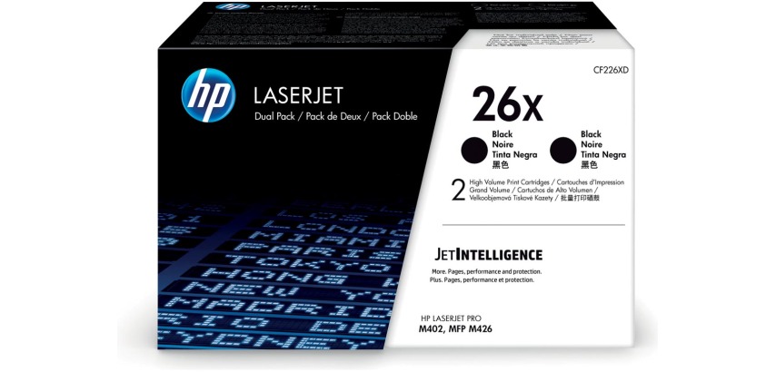 HP 26X 2-pack High Yield Black Original LaserJet Toner Cartridges