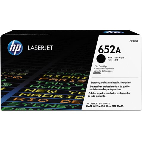 HP toner 652A, 11.500 pagina's, OEM CF320A, zwart